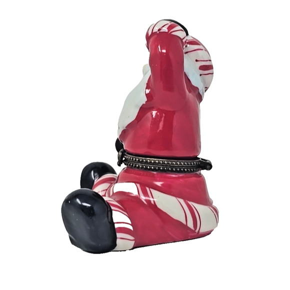 Vintage Ceramic Hinged Trinket Box Holiday Decoration PB194 - Picture 3 of 8